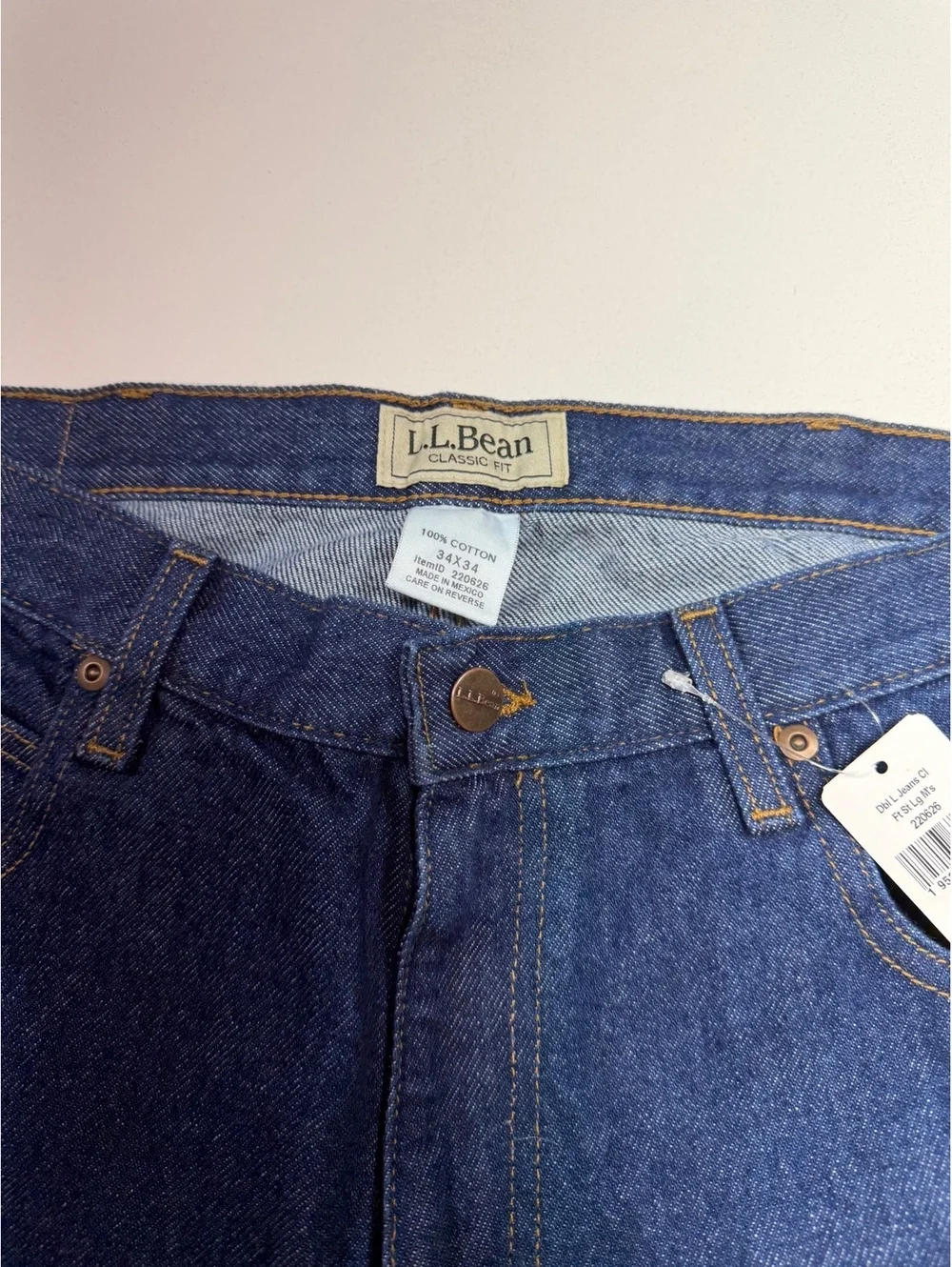 LL Bean Classic Fit Jeans Men’s 34x34 Dark Wash Straight Leg NWT